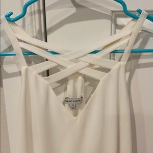 Flowy white tank top